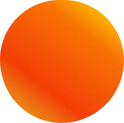 Ein Kreis mit einem orangen Farbverlauf