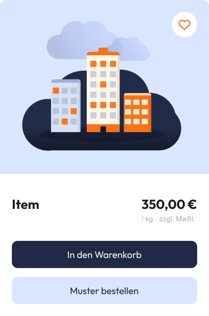 Eine Grafik, die eine Produktkarte mit einem generischen Produkt darstellt
