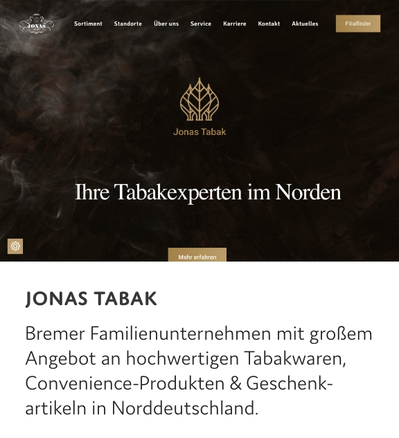 Website von Jonas Tabak