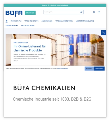 Website von Büfa Chemie