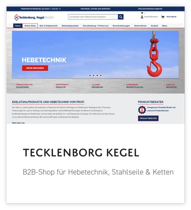 Website von Tecklenborg Kegel